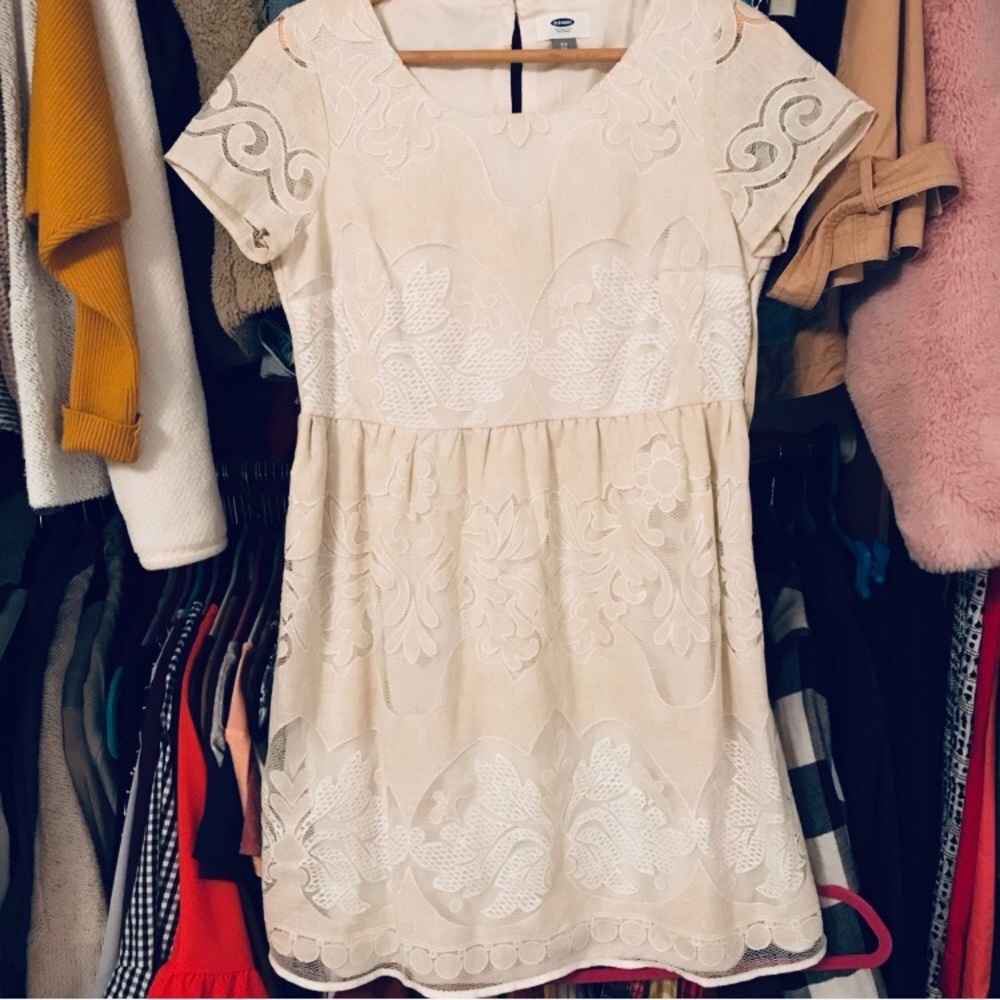 Old Navy Off White/Cream Lace Sundress Sz XS